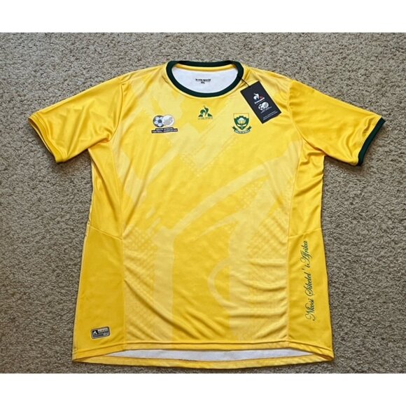 South Africa 2023-24 Le Coq Sportif Yellow Home Kit Shirt Jersey Sz XXL 2XL New - Picture 1 of 6